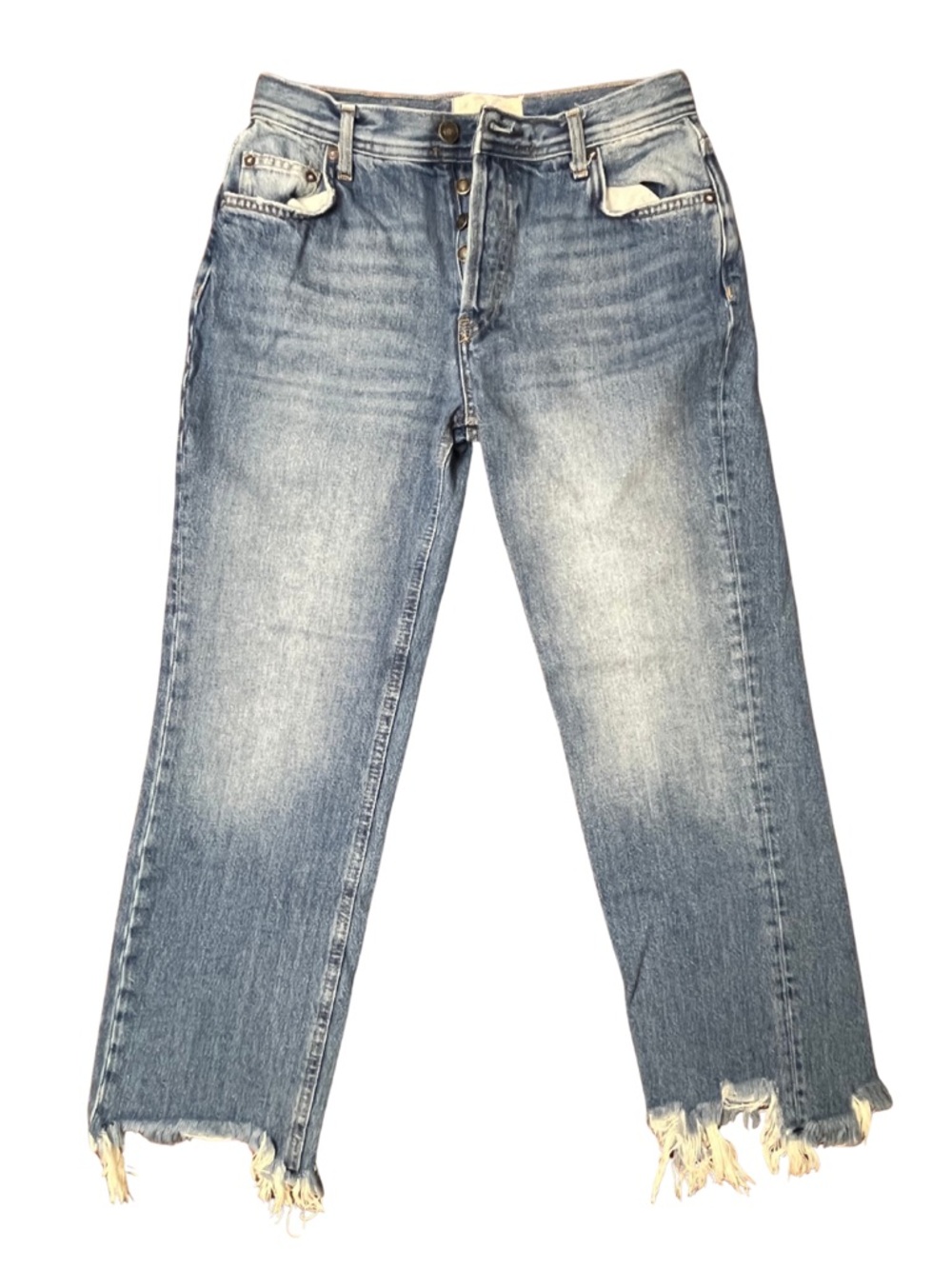 We The Free Free People Size 26 Distressed Raw Hem Jeans
